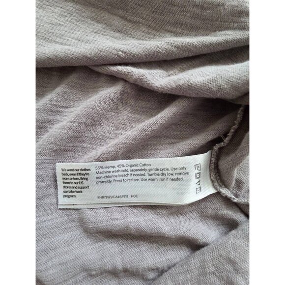 Eileen Fisher Hemp Organic Cotton Twist Scoop Top Neck Shell Gray S/P A001081 - Picture 7 of 9